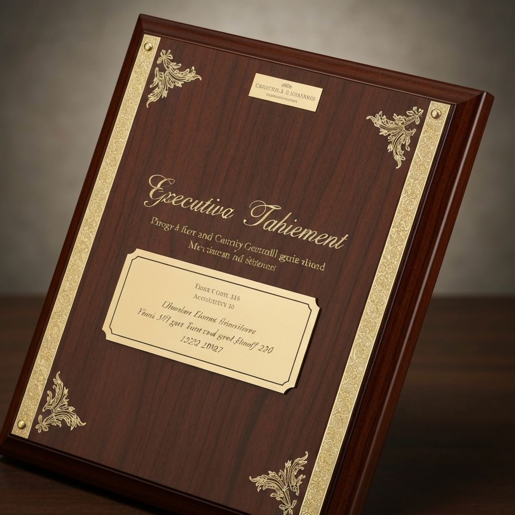 Executive Wood Plaque